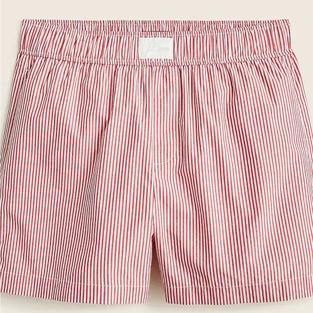 J Crew Cotton poplin boxer short in stripe